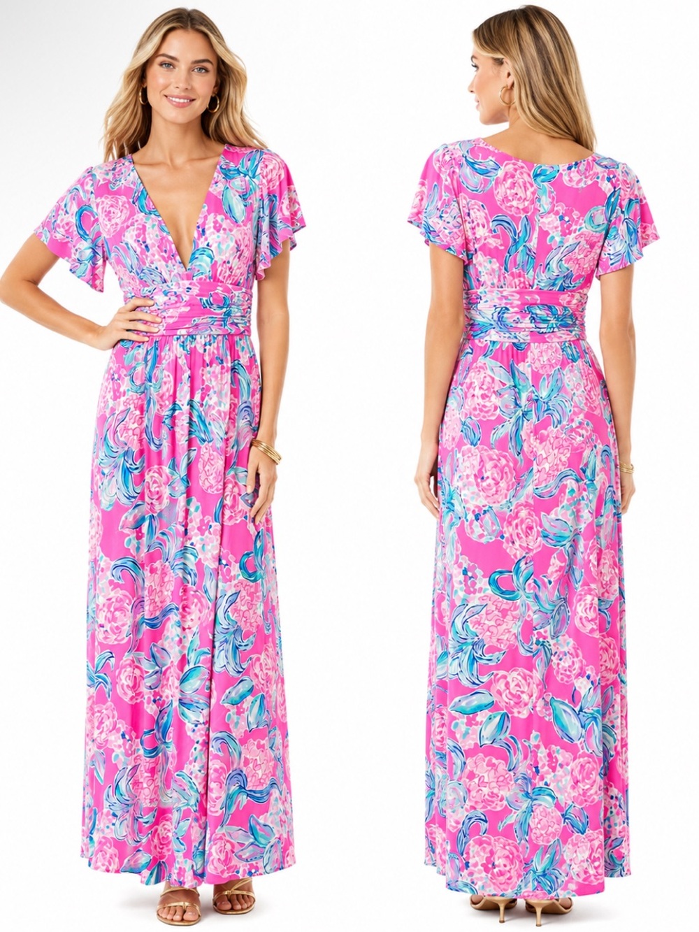 Lilly Pulitzer Jessi Maxi Dress Pinking Positive Size S New With Tags